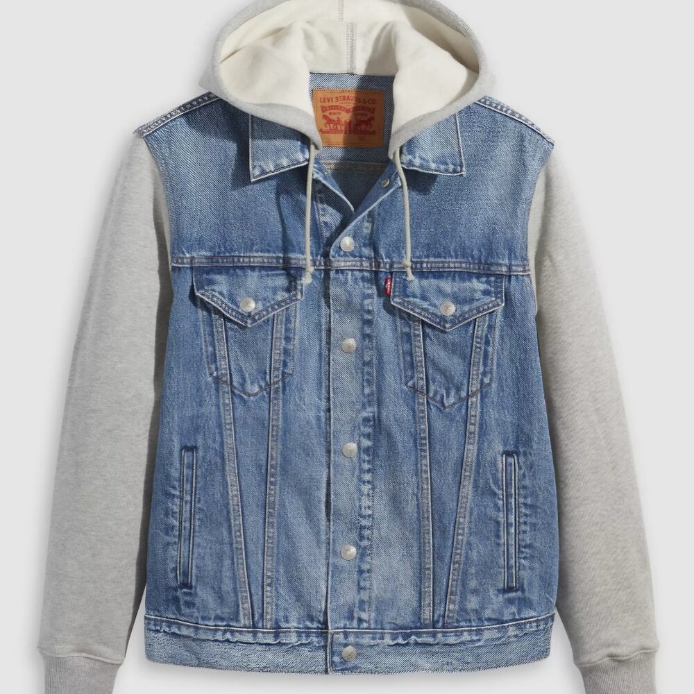 Levi's Hybrid Hoodie Trucker Jacket Sz Large